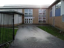 Entrance to the current school site building St Mungo's Academy - geograph.org.uk - 662483.jpg