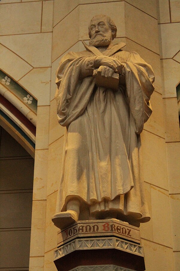 Statue of Johann Brenz, Schlosskirche, Wittenberg