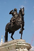 Statue de Charles Ier d'Angleterre, par Le Sueur, à Trafalgar Square, Londres (1633).