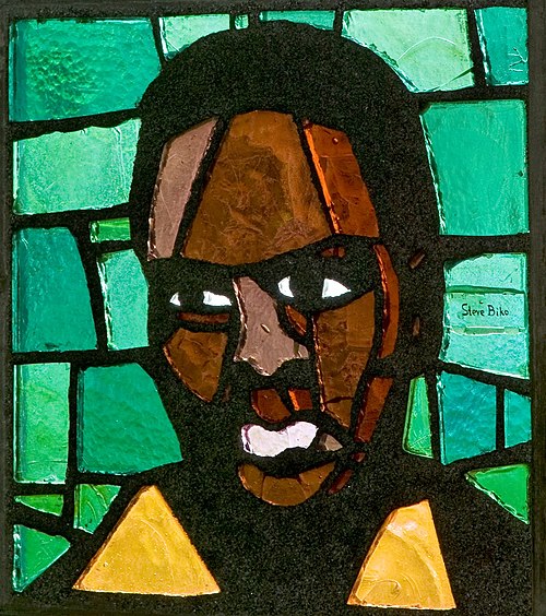 Steve Biko on a Heerlen church stained glass window