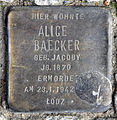 Stolperstein für Alice Baecker