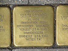 Stolperstein Senta Storch, 1, Karmarschstraße 30-32, Mitte, Hannover.jpg