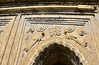 Stucco work on Malleshwar Shiva Temple at Malleswarpur area of Chandrakona at Paschim Medinipur district 20.jpg