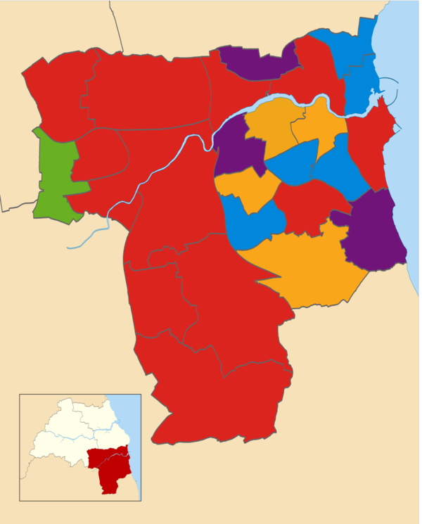 Sunderland UK local election 2019 map.png
