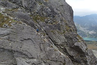 Orla Perć mountain trail on the pass