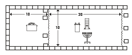 Layout of the tabernacle with the holy and holy of holies