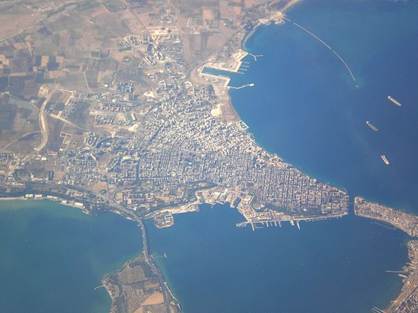 Aerial view of Taranto.