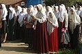 نساء الكنيسة الأرثوذكسية الروسية يرتدون أغطية الرأس المسيحية