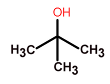 Tert-butyl alcohol structure.png