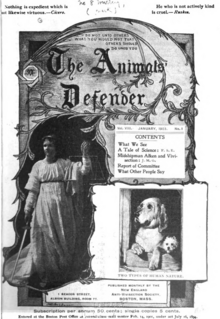 The Animals' Defender published by NEAVS The Animals Defender 1903.png