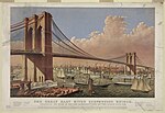 Thumbnail for File:The great East River suspension bridge- connecting the cities of New York &amp; Brooklyn From New York looking south-east. LCCN2001704259.jpg
