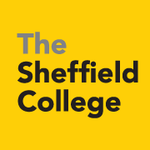 The sheffield college logo.  It says The Sheffield College on a yellow background.