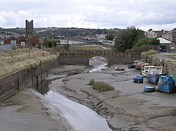 Tidal reach of the Lliedi in Llanelli Tidal gulley - geograph.org.uk - 253144.jpg