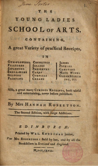 <span class="mw-page-title-main">Hannah Robertson (autobiographer)</span> Scottish instructional writer 1724–1800