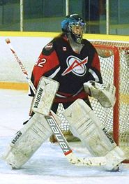 Aeros goalie during 2013-14 season. Toronto Jr Aeros goalie 2013.jpg