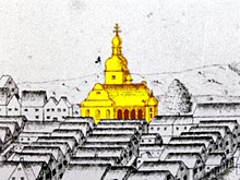 Kostel v roce 1716