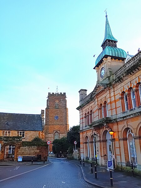 St Lawrence's Church and Towcester Town Hall