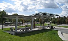 Town Center Park picnic shelter Town Center Park, Wilsonville.jpg