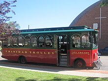 Trinidad trolley cars offer free tours of the historic city.