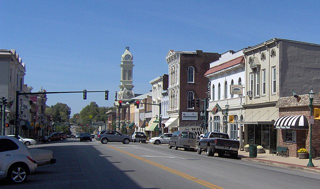 U. S. Route 460 runs through downtown Georgetown, Kentucky.