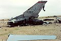 Trosky sestřelené americké F-16, 19. ledna 1991