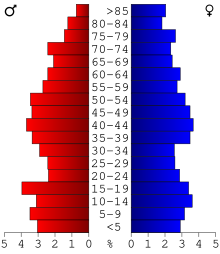 2000 census age pyramid for Hamilton County USA Hamilton County, Illinois age pyramid.svg