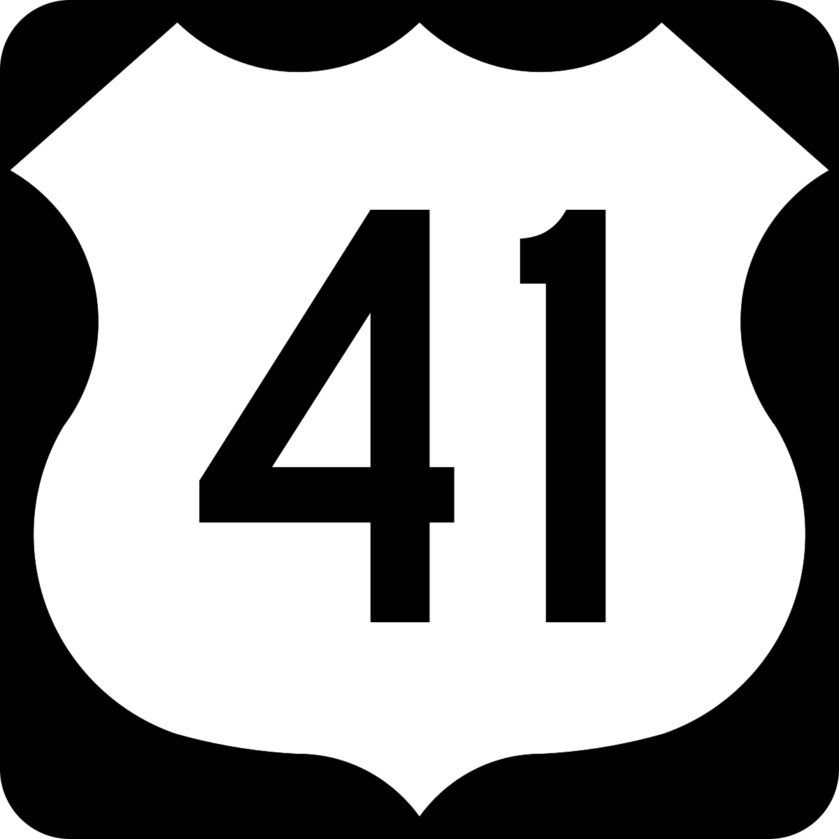 N b d t. 41 По us. Us Route 41.