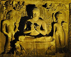 Buddha at Cave No. 6, Ajanta Caves.