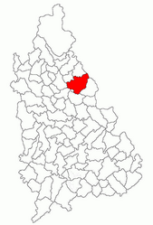 Lage im Landkreis Dâmbovița