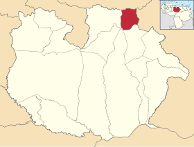 Localização de San José de Guaribe