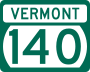 Vermont Route 140 marker