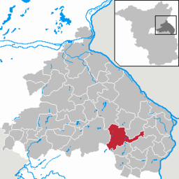 Läget för kommunen Vierlinden i Landkreis Märkisch-Oderland