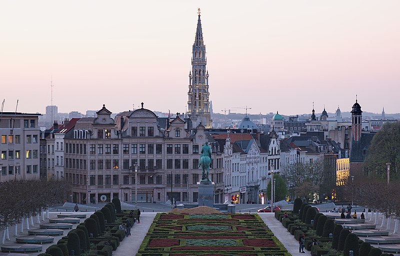 File:View from Mont des Arts during civil twilight (DSCF8292).jpg