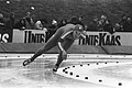 Nederlands: WK Sprint schaatsen in Alkmaar 1982. Natalya Petrusyova in aktie.