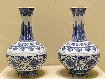 WLA brooklynmuseum Shang Vases Porcelain cobal...