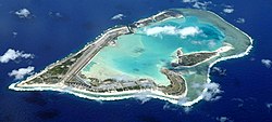 Imagine aeriană a insulei Wake