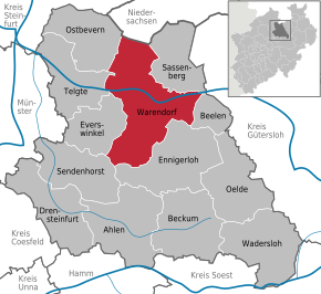 Poziția localității Warendorf