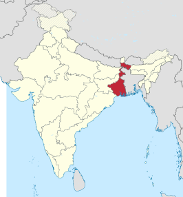 Kaart van West-Bengalen