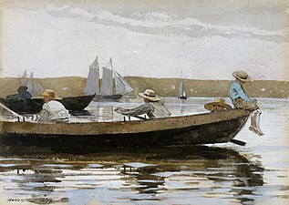 Boys in a dory, 1873