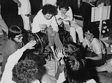 Women Hunger for Justice activists, including Sonia Johnson, meeting with the Grassroots Group of Second Class Citizens Women Hunger for Justice activists meeting with the Grassroots Group of Second Class Citizens in support of the Equal Rights Amendment in 1982.jpg