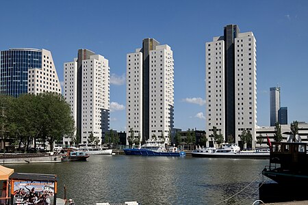 Woontorens aan de Boompjes Rotterdam, 1989