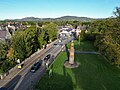 Thumbnail for File:Y Gadeirlan Llanelwy (cefndir morfa Rhuddlan - Bryniau Clwyd) - St Asaph with Bryniau Clwyd AONB in the background 08.jpg