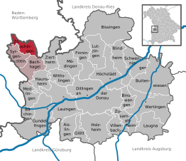 Kaart van Zöschingen