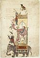 "The Elephant Clock", Folio from a Book of the Knowledge of Ingenious Mechanical Devices by al-Jazari MET 57.51.23.jpg