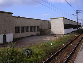 Наземные сооружения станции «Купчино» с восточной стороны