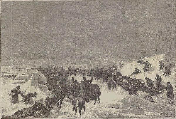 Russian troops crossing Kvarken in March 1809 (Alexander Kotzebue)