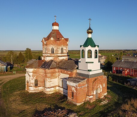 40. Церковь великомученика Димитрия Солунского в Зачачье, Холмогорский район, Архангельская область Автор — Александр Антонов гугл-картовский