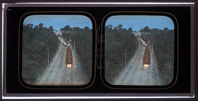 Stereograph of Paris-Lyon railway