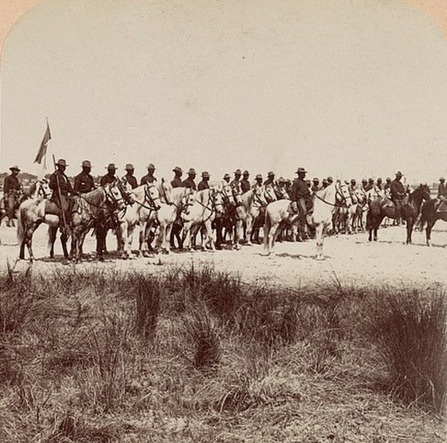 Image taken in 1898 of the 9th U.S. Cavalry.