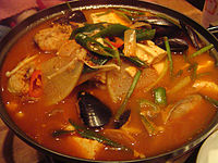 熱鱈魚鍋 (동태찌개),，苦椒醬燉湯